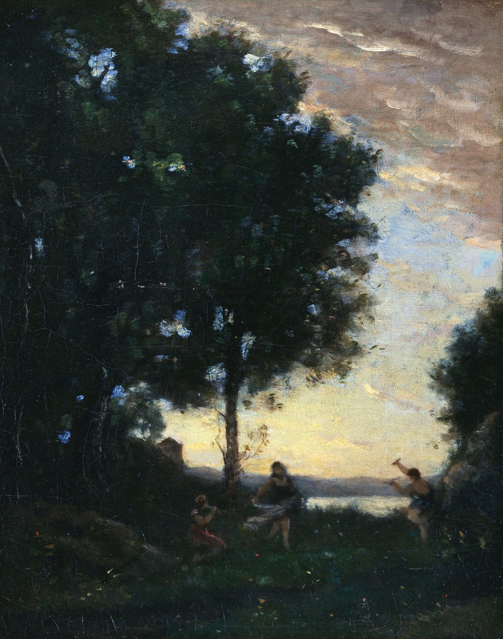 Faunos y ninfas bailando (Fauns and Nymphs Dancing) de Jean-Baptiste-Camille Corot