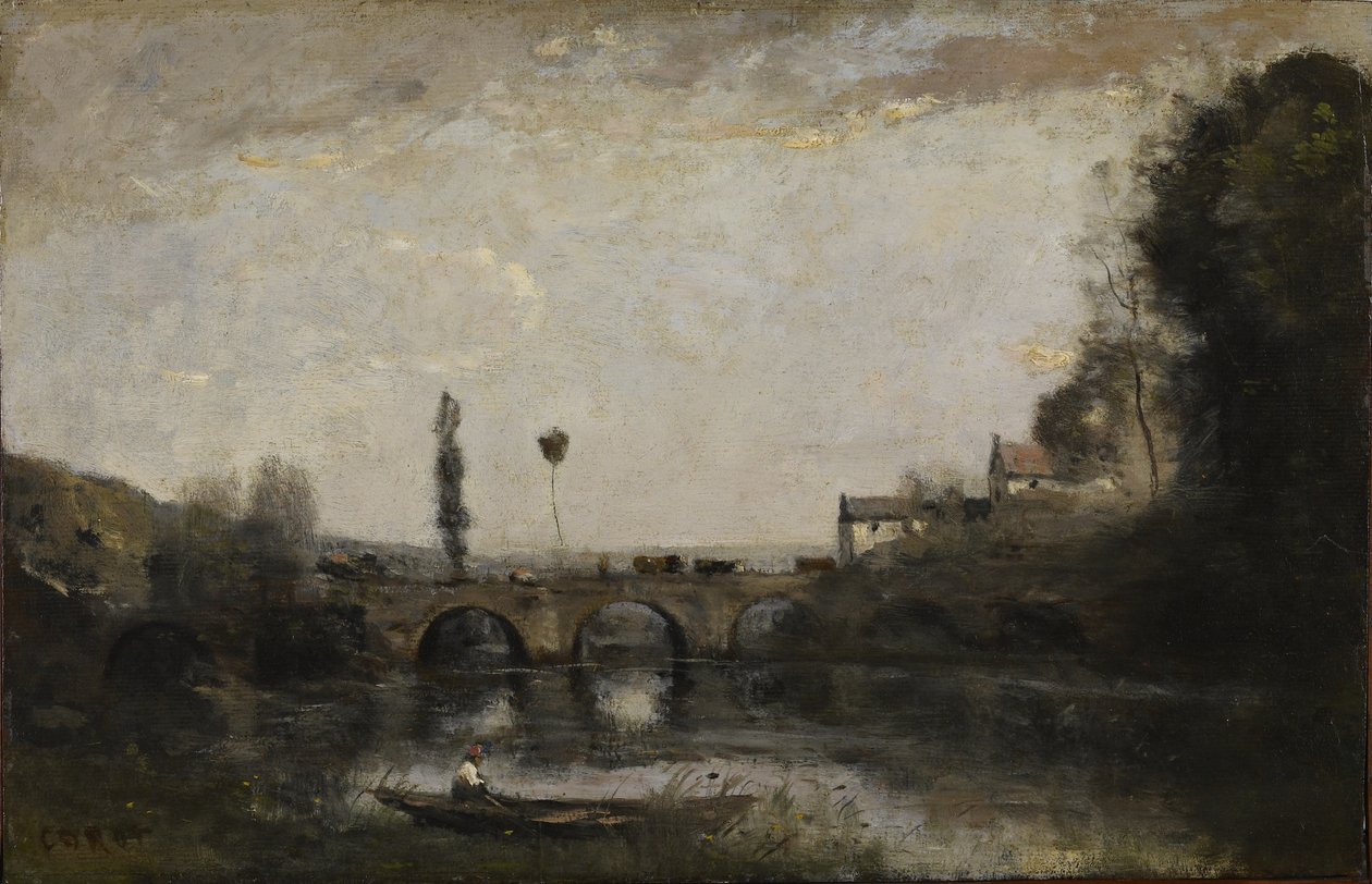 Paisaje con puente de Jean-Baptiste-Camille Corot