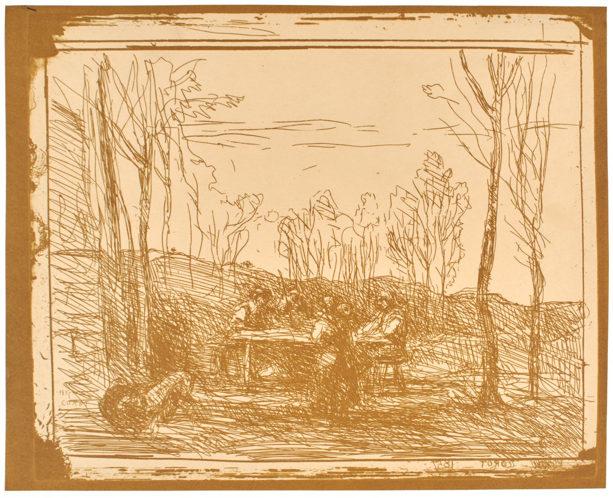 Mittagessen in der Lichtung de Jean-Baptiste-Camille Corot