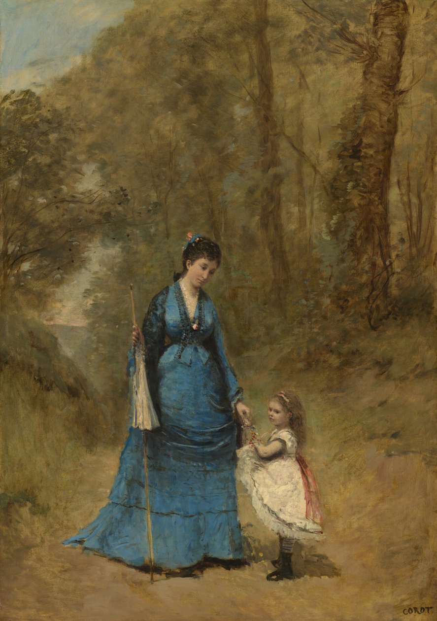 Madame Stumpf y su hija de Jean-Baptiste-Camille Corot