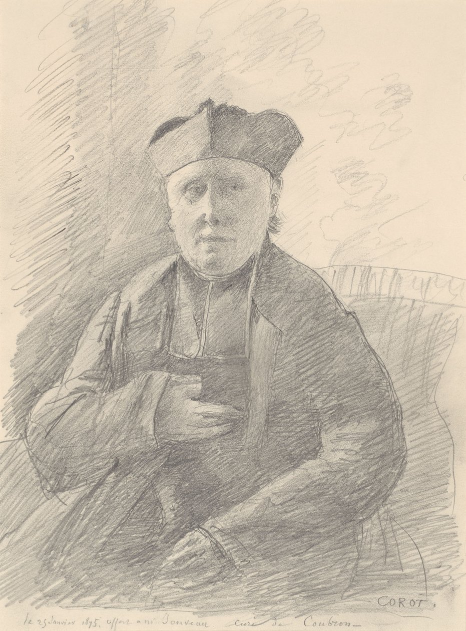 Retrato del abate Jouveau de Jean-Baptiste-Camille Corot