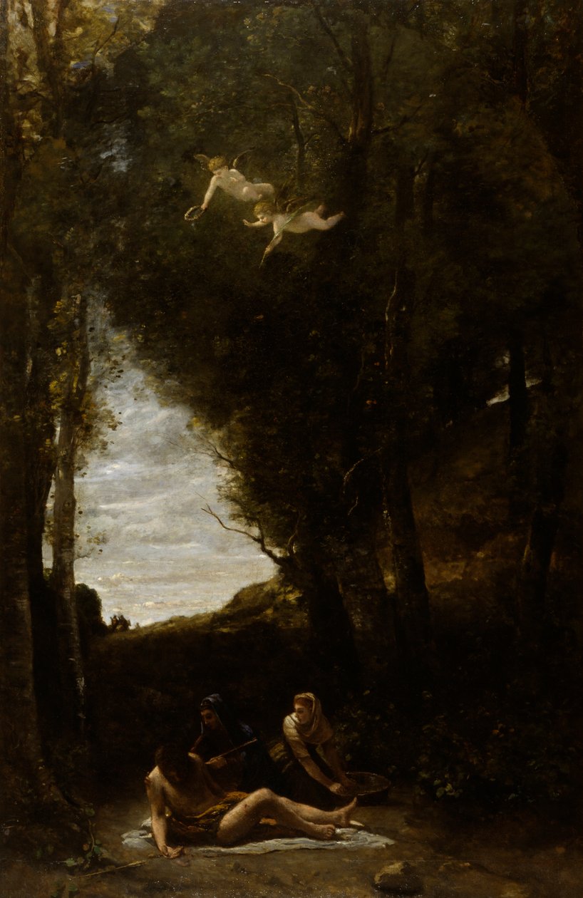 San Sebastián socorrido por santas mujeres de Jean-Baptiste-Camille Corot