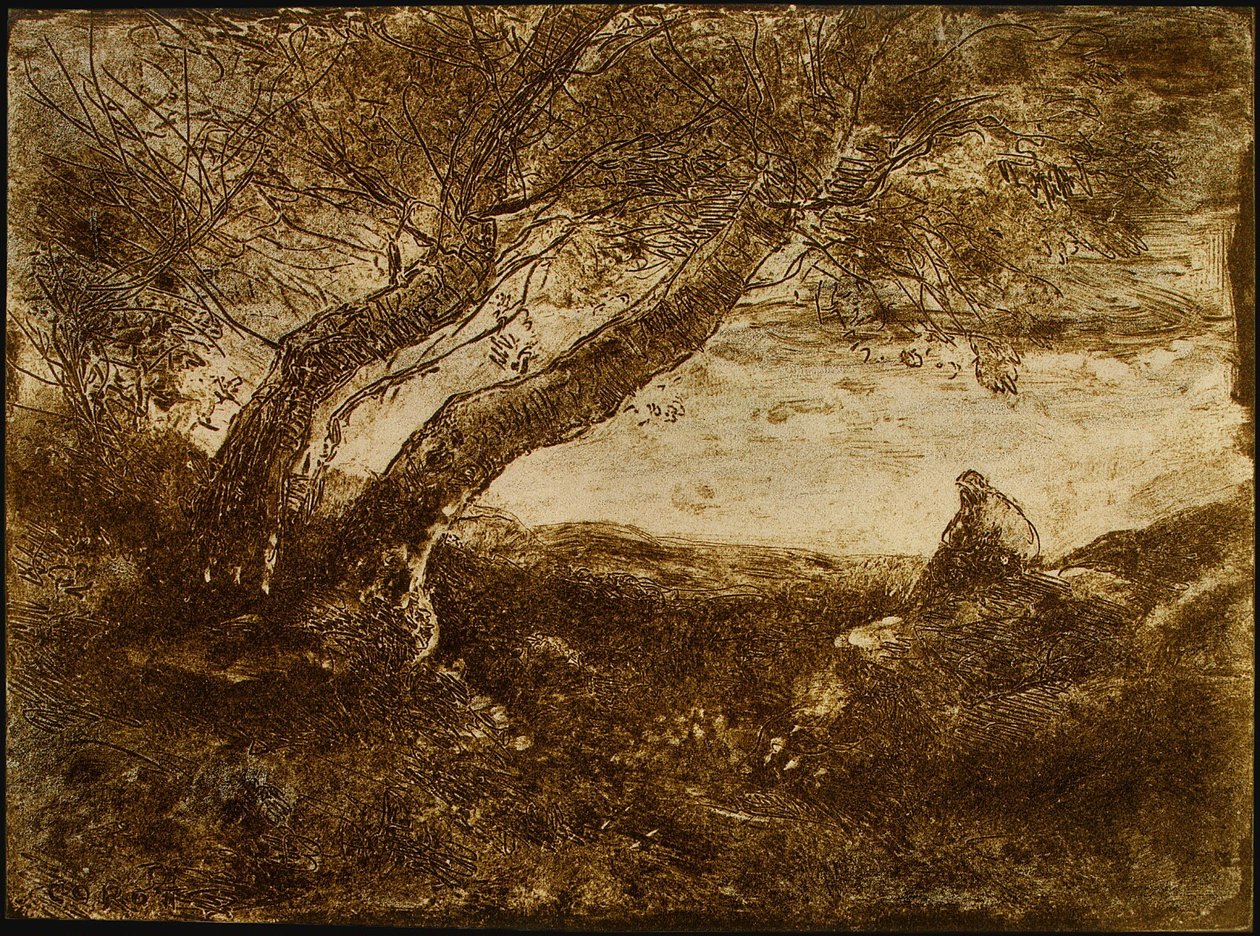 El soñador de Jean-Baptiste-Camille Corot