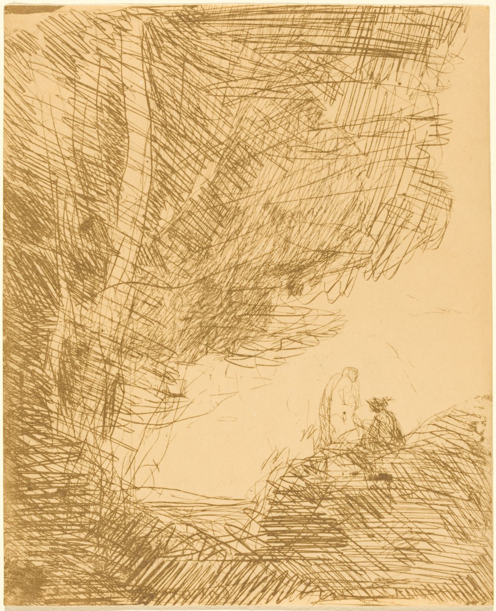 Der Dichter und seine Muse de Jean-Baptiste-Camille Corot