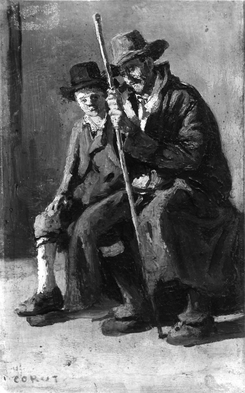 Dos campesinos italianos de Jean-Baptiste-Camille Corot