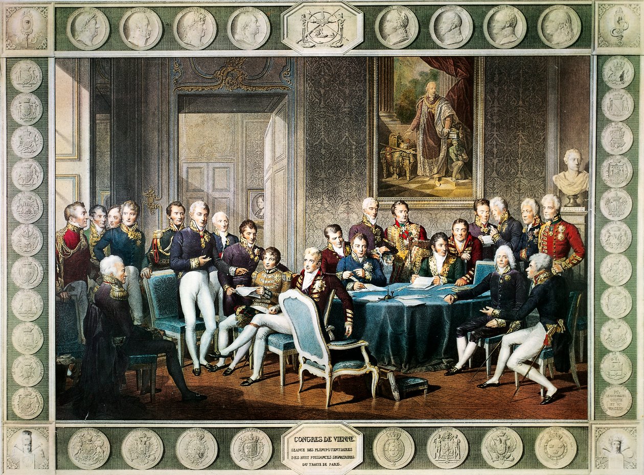 Participantes en el Congreso de Viena en 1814-15, Austria de Jean Baptiste (after) Isabey