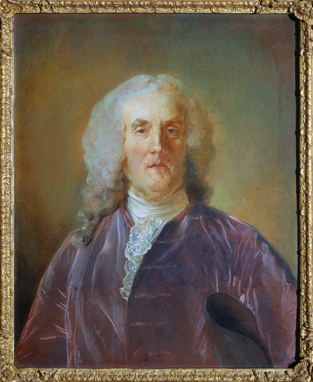 Retrato de Abraham Van Robais ... de Jean Baptiste (attr. to) Perronneau