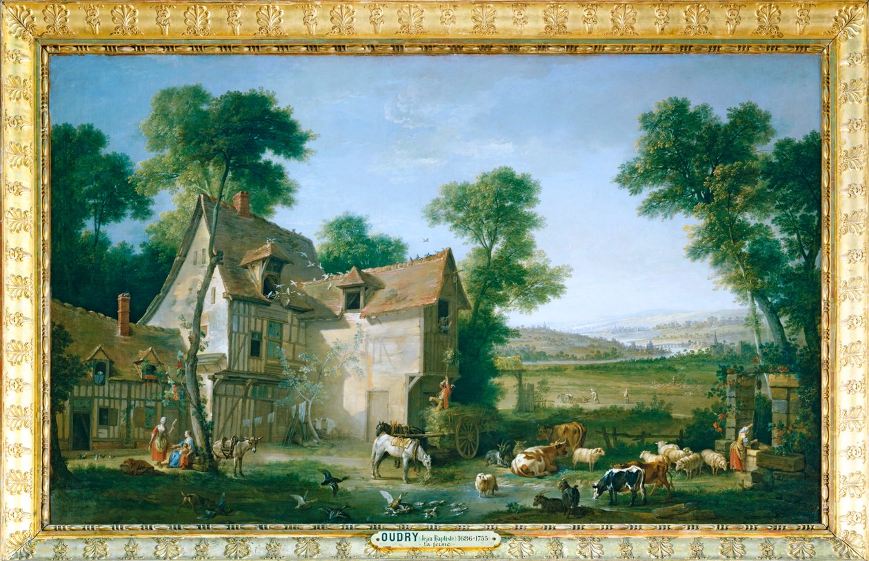 La ferme - La granja ... de Jean-Baptiste (school of) Oudry