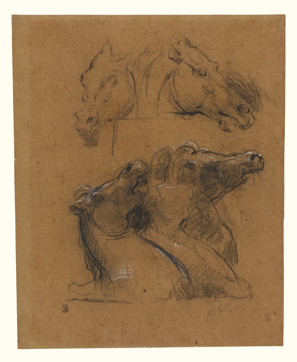 Studien von Pferden (nach den Elgin-Marmoren) de Jean-Baptiste Carpeaux
