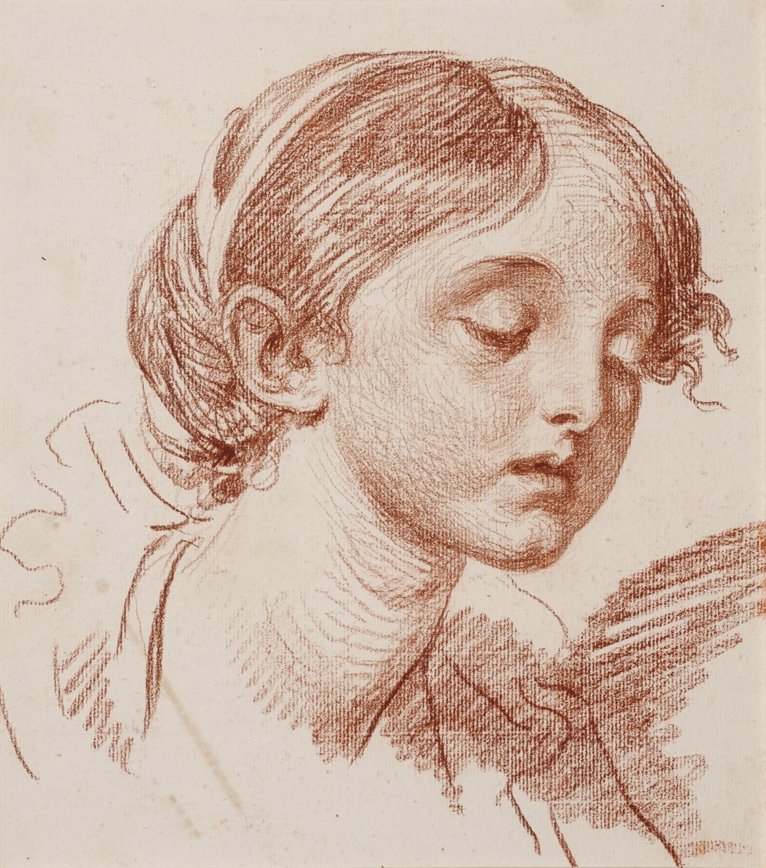 Cabeza de una niña de Jean-Baptiste Greuze
