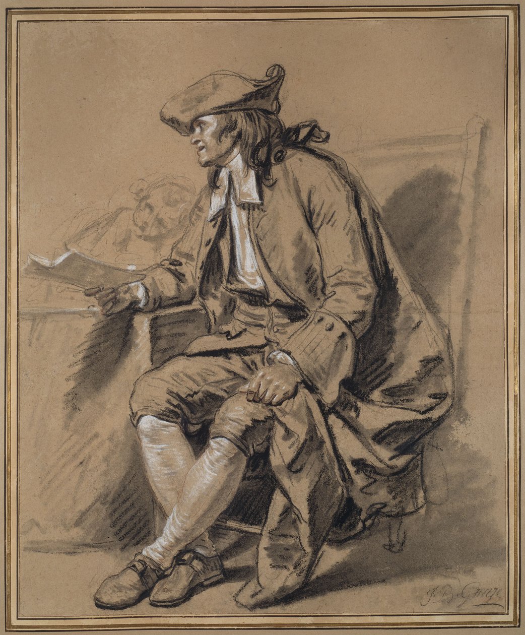 El Notario: Un estudio para "El contrato matrimonial" de Jean-Baptiste Greuze