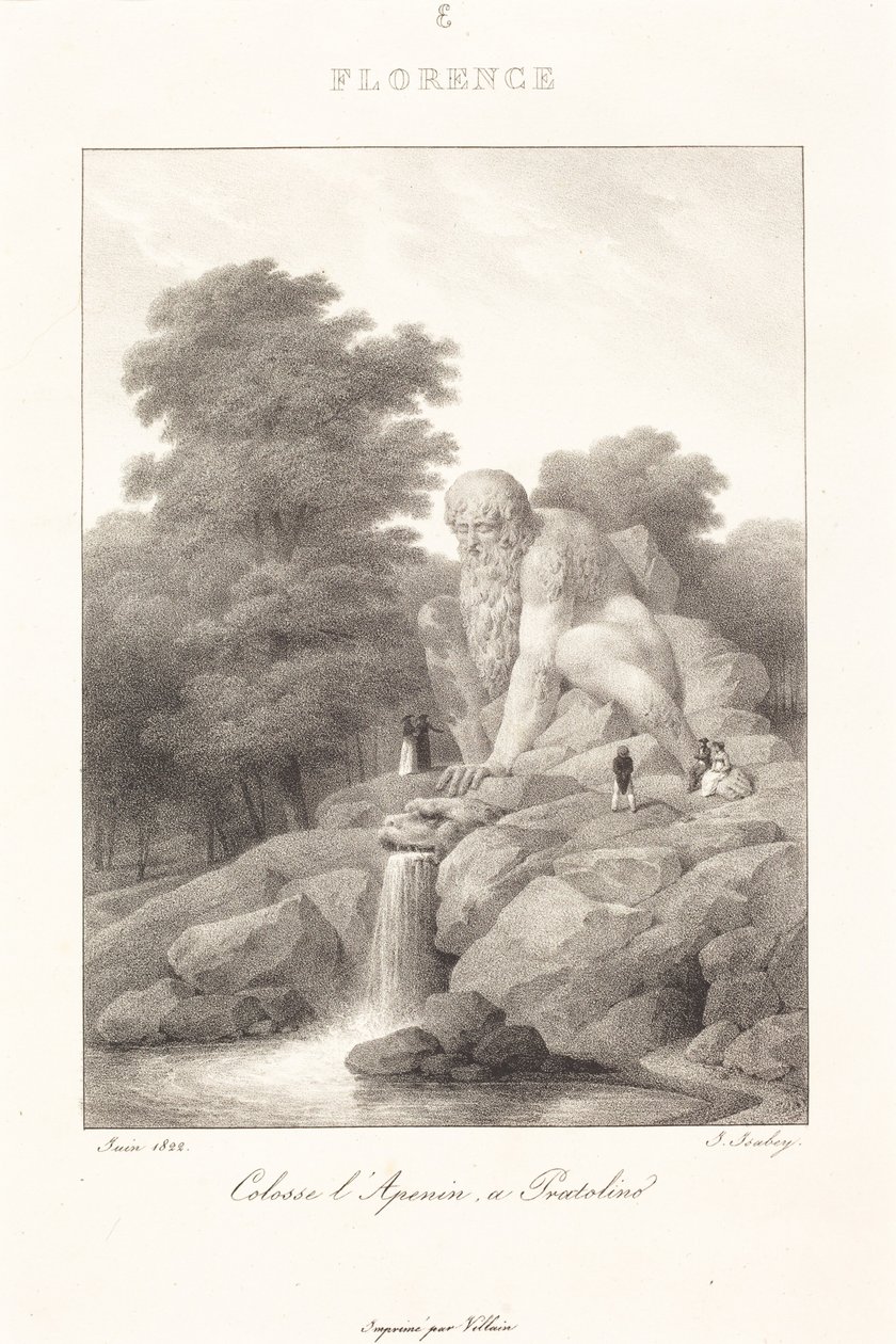 Coloso de los Apeninos, Pratolino de Jean-Baptiste Isabey