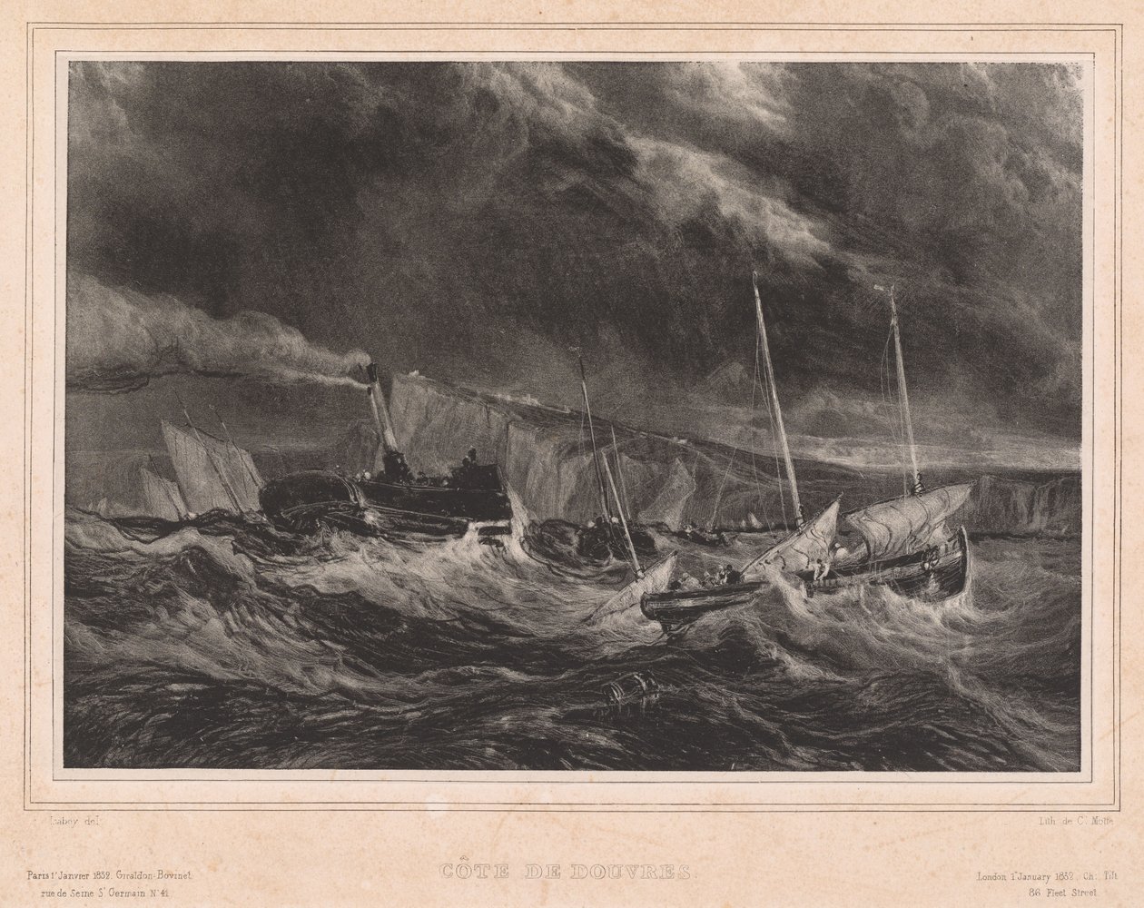 Costa de Dover de Jean-Baptiste Isabey