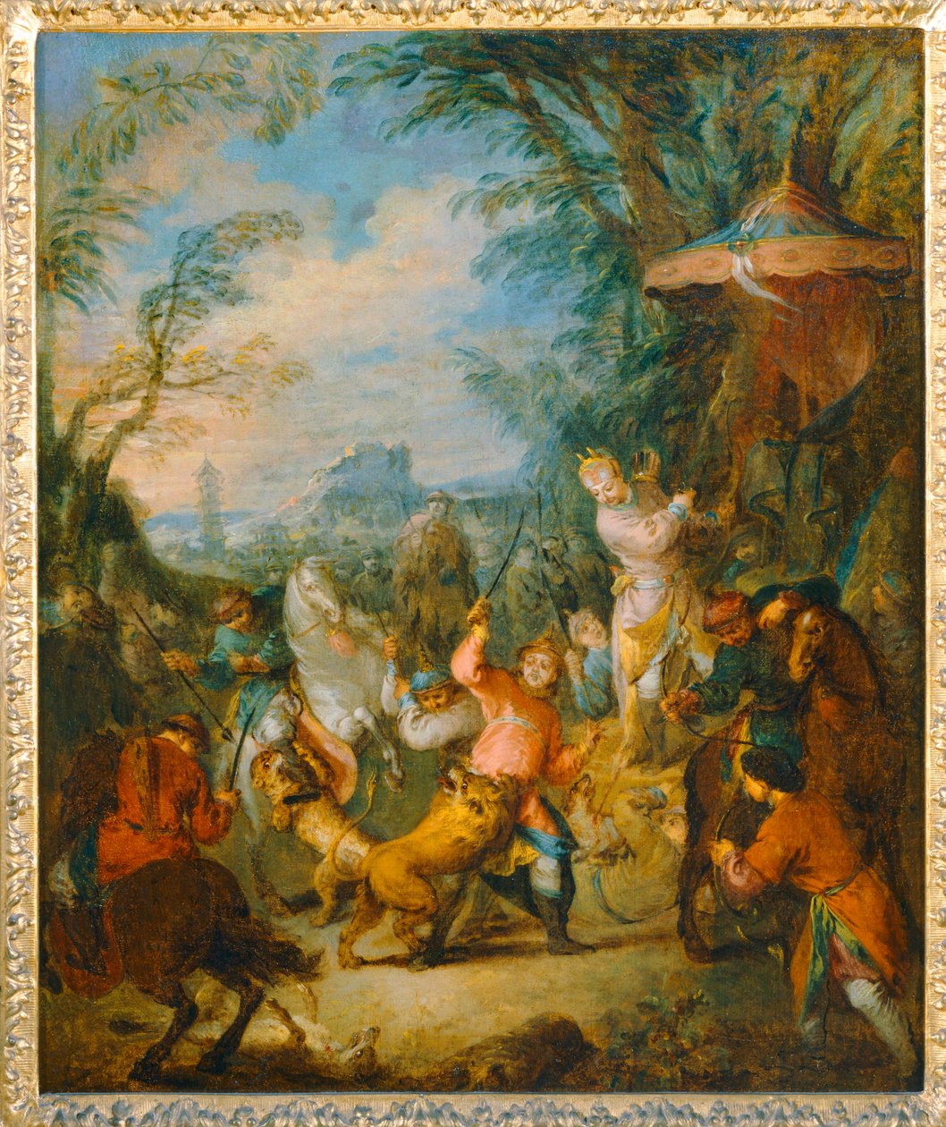 Chasse chinoise - Caza china ... de Jean Baptiste Joseph Pater