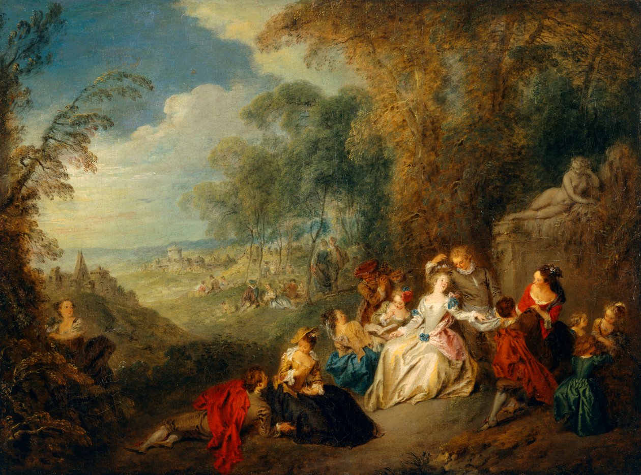 Fete Champetre (óleo sobre lienzo) de Jean Baptiste Joseph Pater