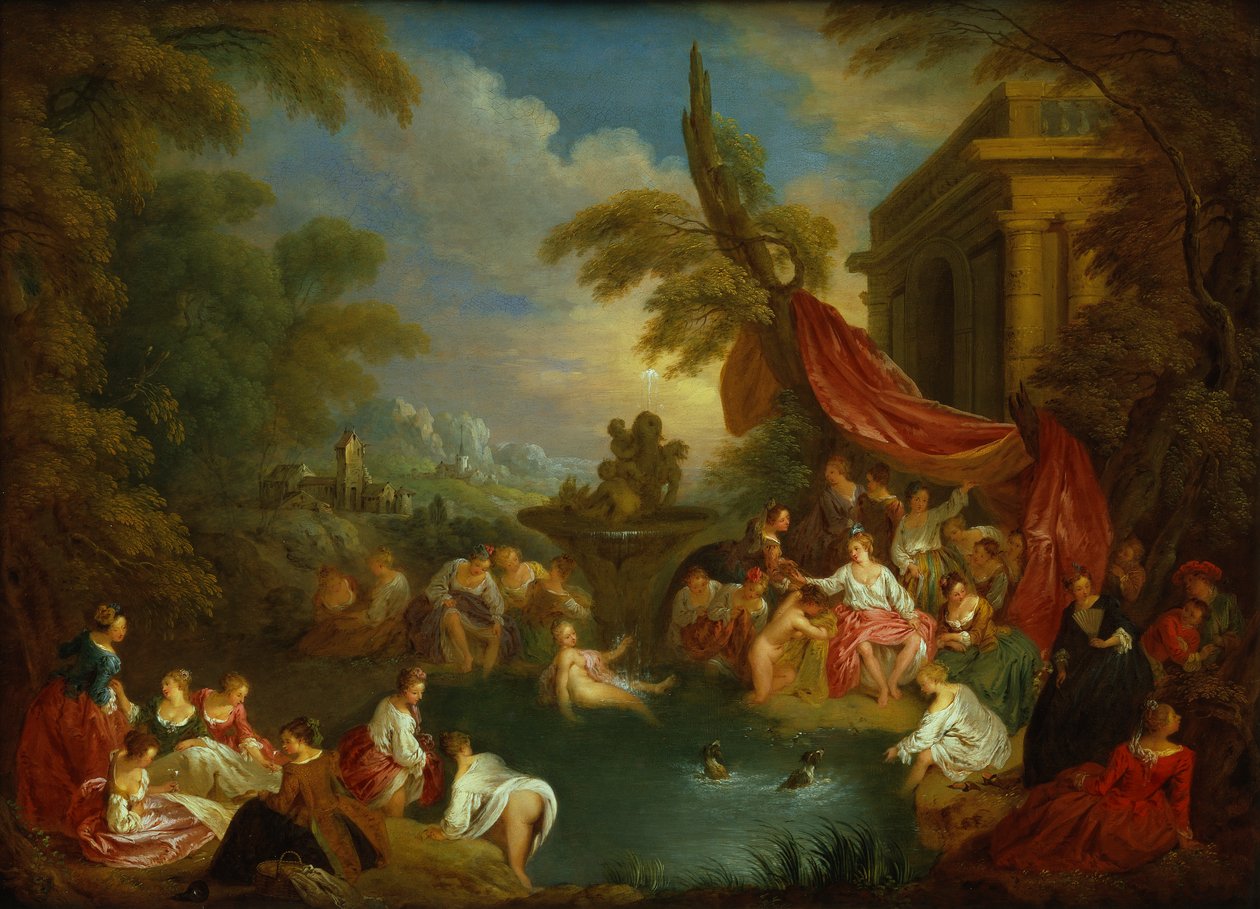 Los Bañistas de Jean Baptiste Joseph Pater