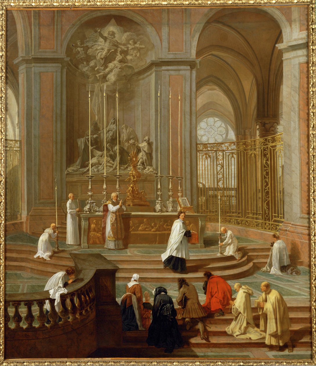 La messe du chanoine de La Porte ou Le maitre-autel de Notre Dame - Misa dicha por el canónigo de La Porte o ... de Jean Baptiste Jouvenet