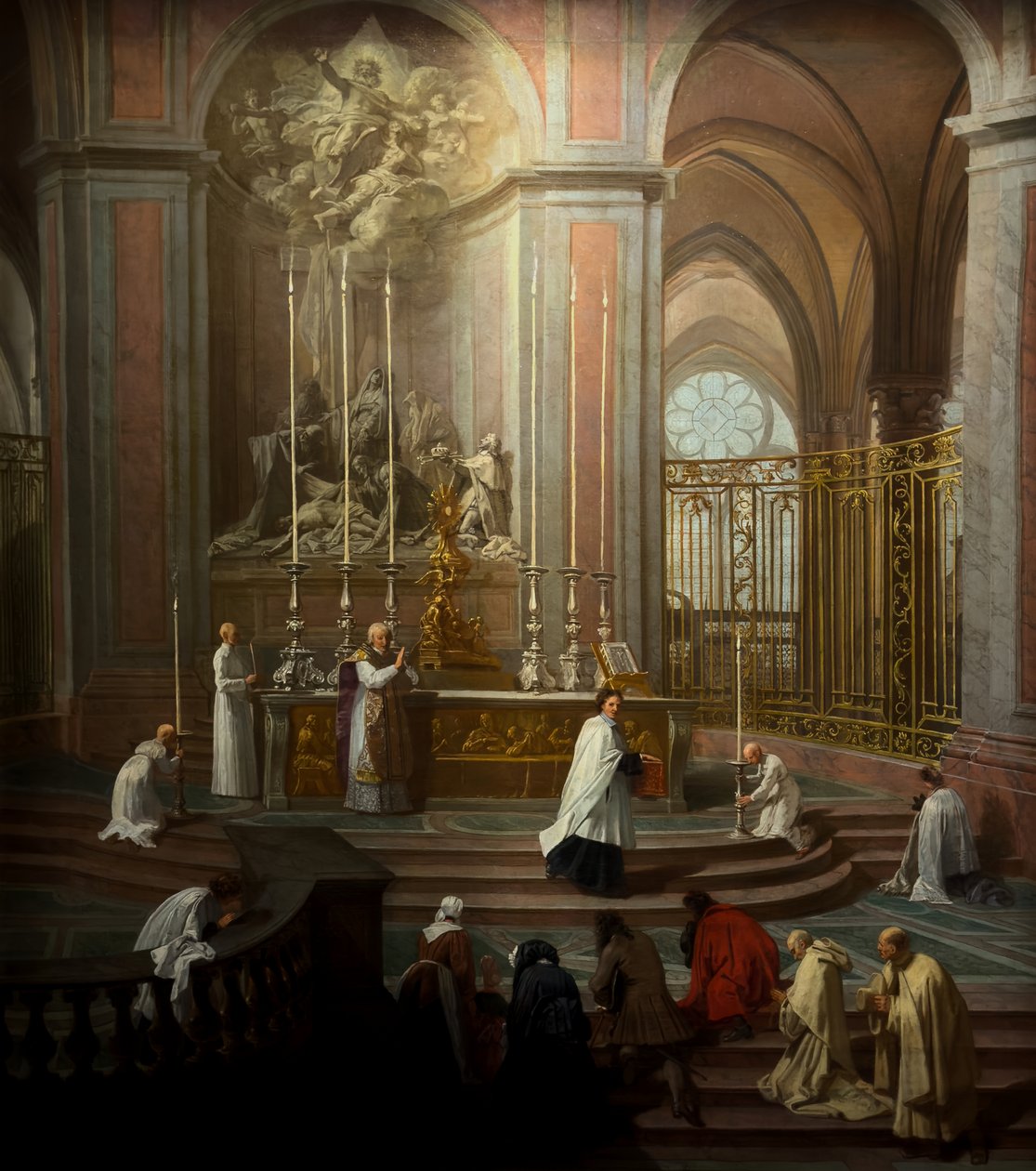 La misa del canónigo Antoine de La Porte hacia 1710 (óleo sobre lienzo) de Jean Baptiste Jouvenet
