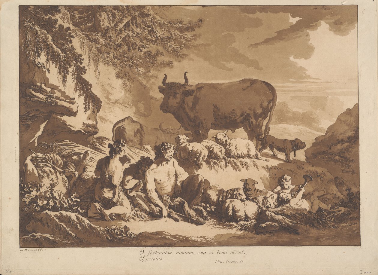 ¡Oh, cuán extremadamente felices podrían ser los agricultores, si solo contaran sus bendiciones! de Jean-Baptiste Le Prince