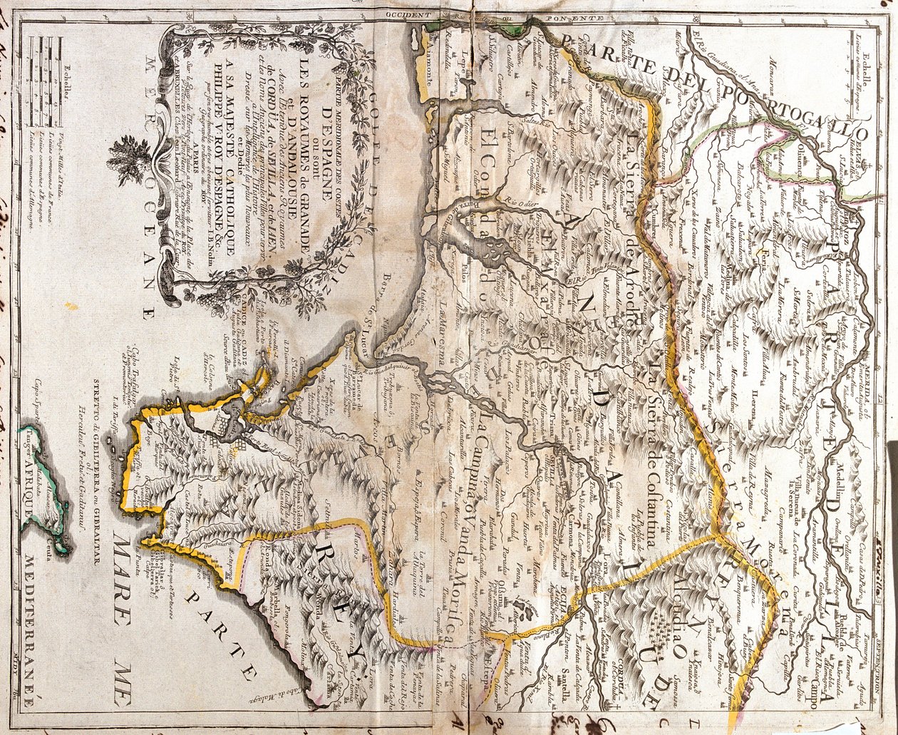 Andalucía, Castilla-La Mancha, España de Jean Baptiste Nolin
