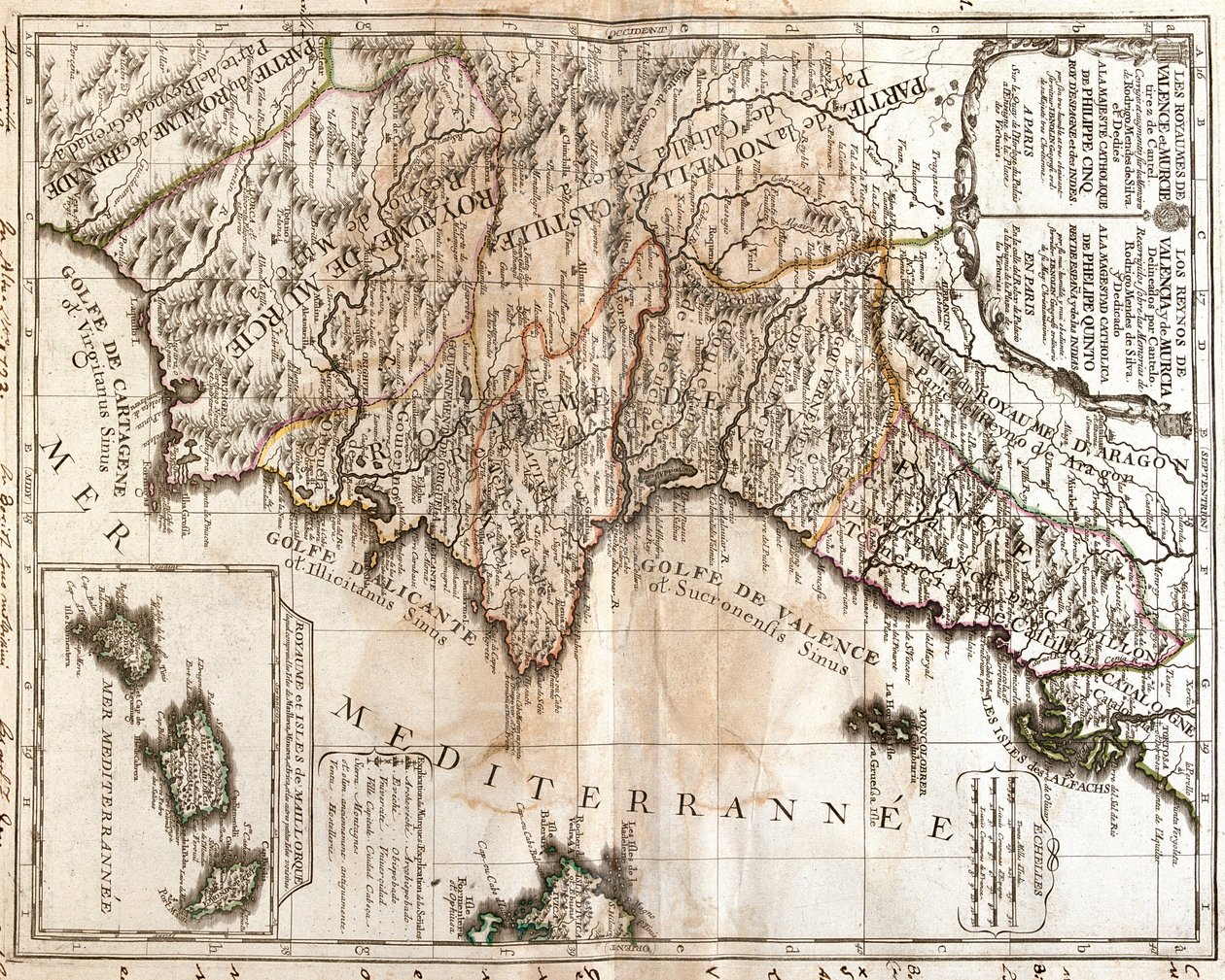 Aragón, Cataluña, Comunidad Valenciana, Murcia, Andalucía, Castilla-La Mancha y Baleares, España de Jean-Baptiste Nolin