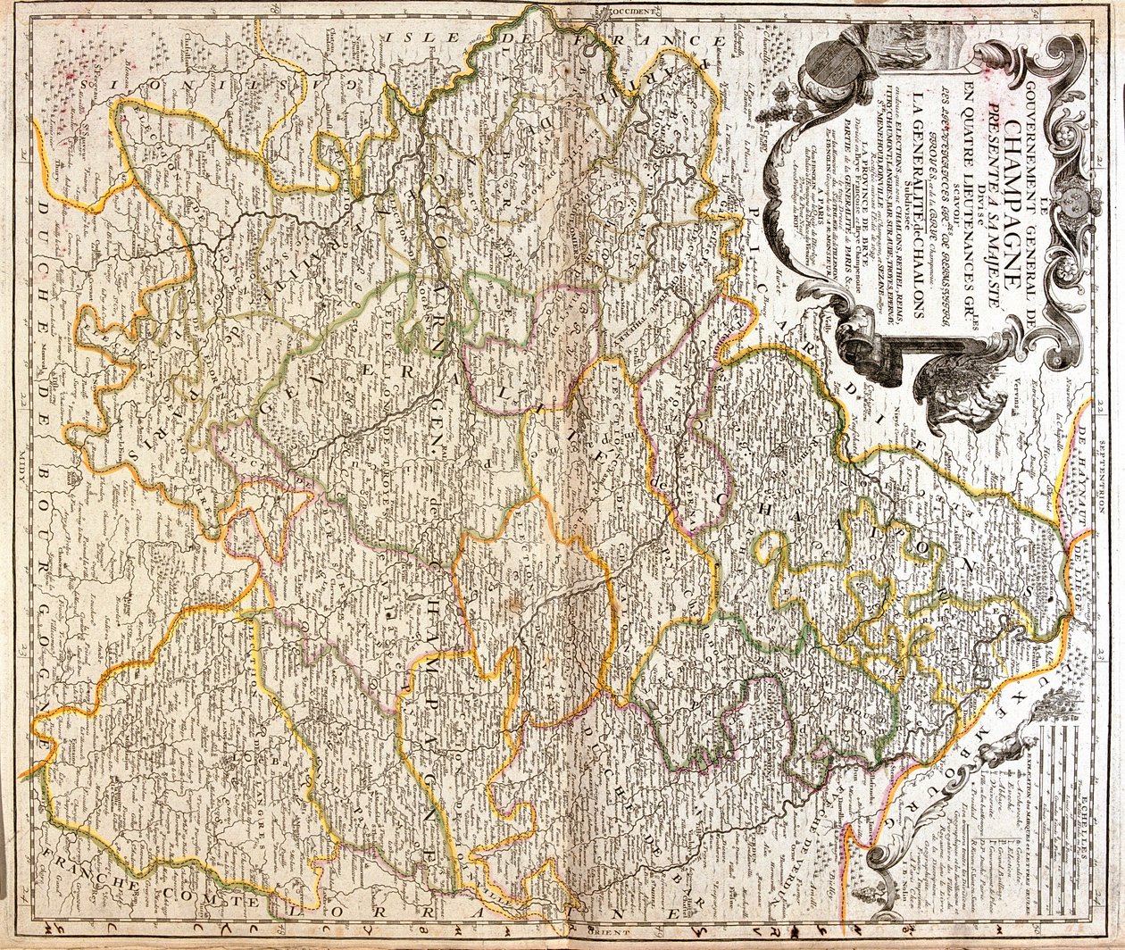 Champaña-Ardenas, Picardía, Lorena, Franco Condado, Borgoña, Île-de-France, Francia de Jean Baptiste Nolin
