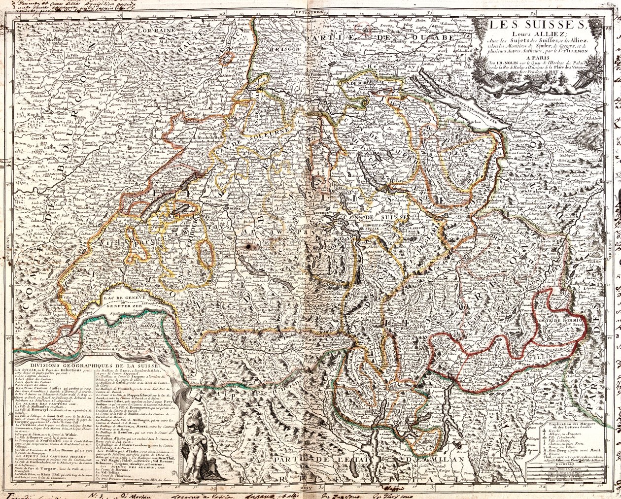 Francia (Región: Lorena, Alsacia, Franco Condado, Ródano-Alpes), Suiza, Alemania (Estado: Baden-Wurtemberg, Baviera), Liechtenstein, Austria (Estado: Voralberg), Italia (Región: Lombardía, Piamonte, Valle de Aosta). de Jean Baptiste Nolin
