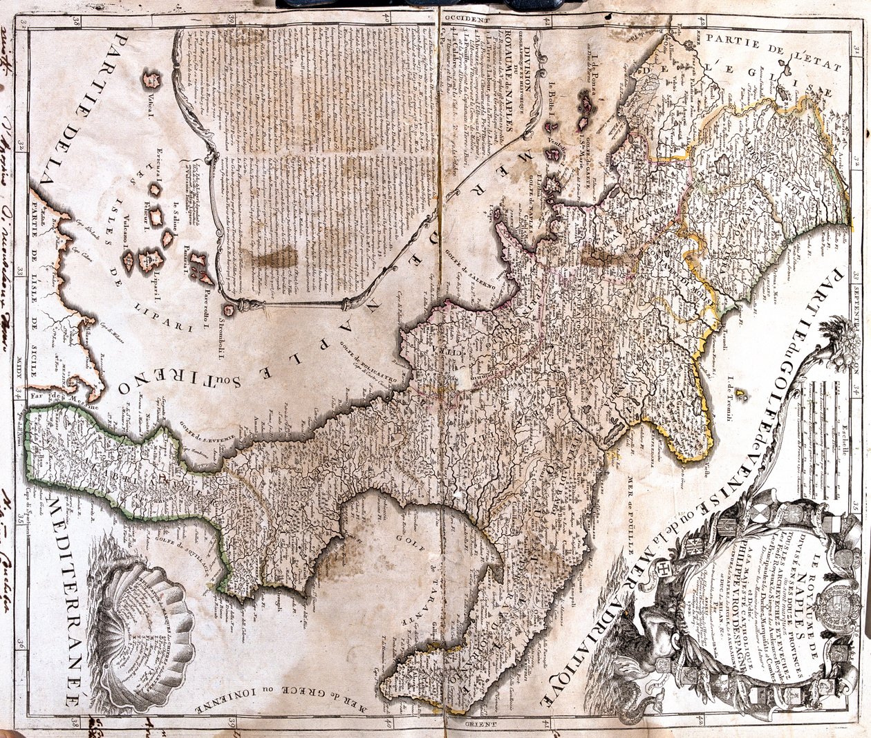Lazio, Abruzos, Molise, Apulia, Basilicata, Calabria, Campania, Italia de Jean-Baptiste Nolin