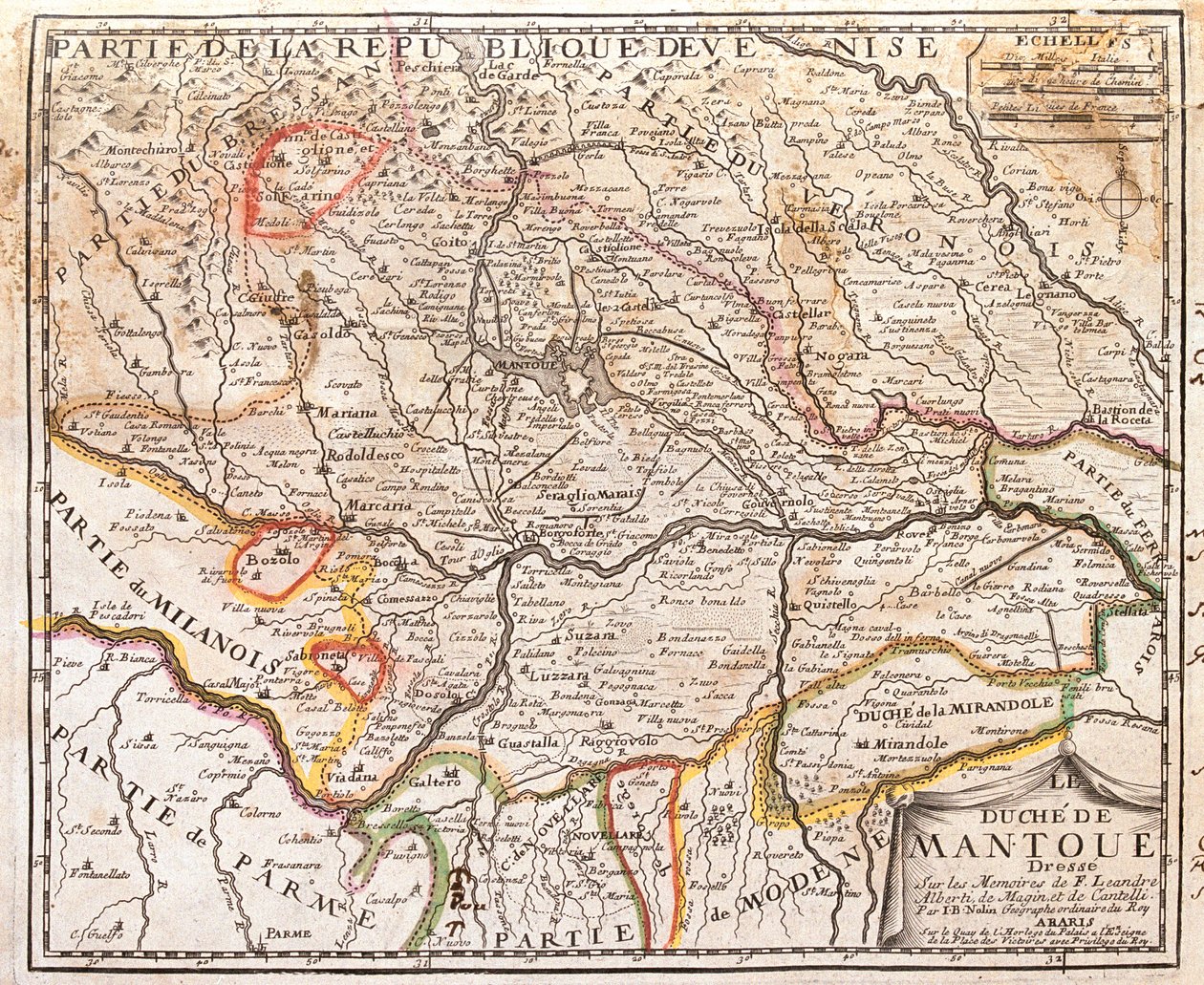 Lombardía, Véneto, Emilia-Romaña, Italia de Jean Baptiste Nolin