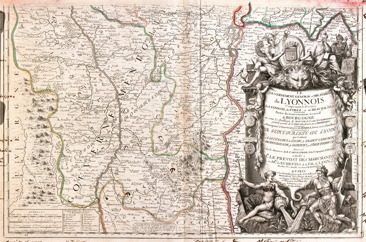 Ródano-Alpes, sureste de Auvernia, Francia de Jean Baptiste Nolin