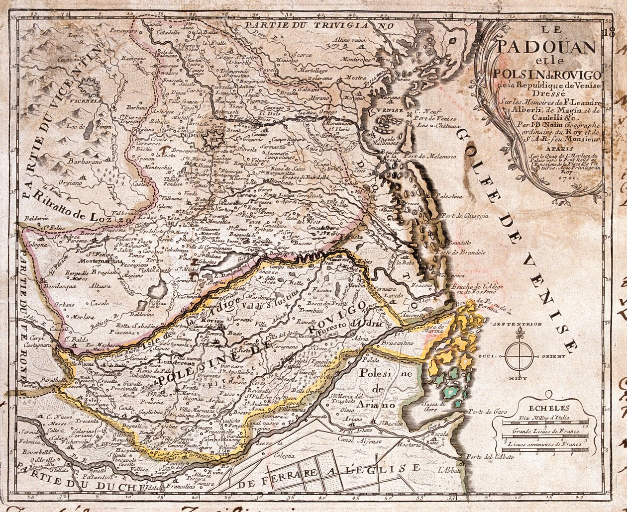 Sureste del Véneto, noreste de Emilia-Romaña, Italia de Jean-Baptiste Nolin
