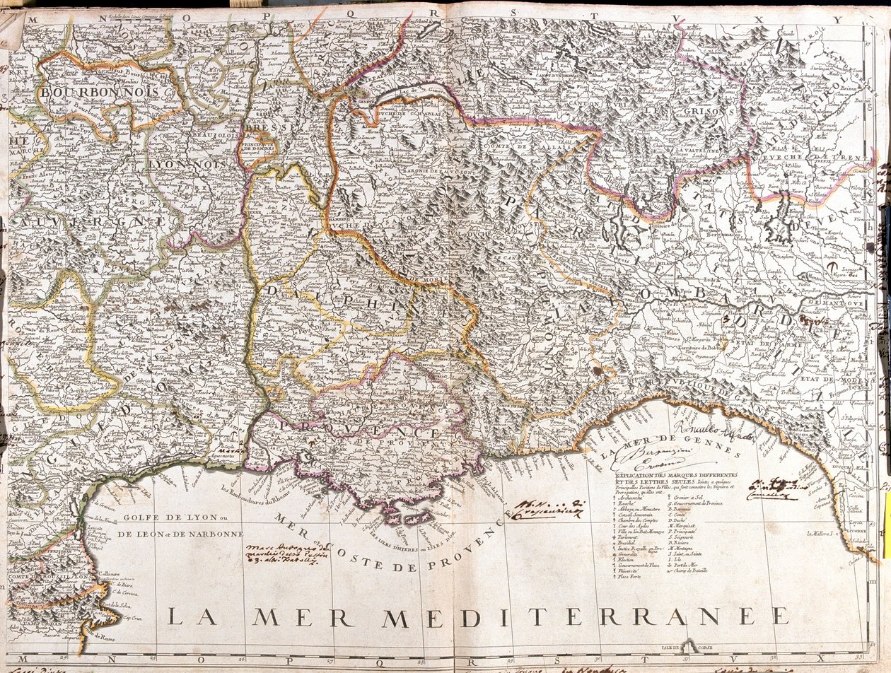 España (Comunidad Autónoma: Cataluña), Francia (Región: Borgoña, Franco Condado, Auvernia, Mediodía-Pirineos Oriental, Languedoc-Rosellón, Ródano-Alpes, Provenza-Alpes-Costa Azul), Suiza (Cantón: Neuchâtel, Berna, Lucerna, Zug, Schwyz, Glaris, sur de St. M de Jean-Baptiste Nolin