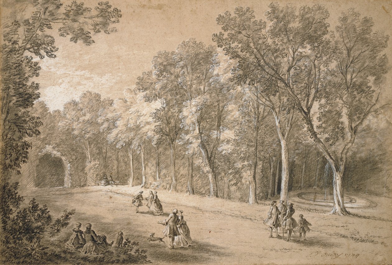 Escena en un parque de Jean-Baptiste Oudry