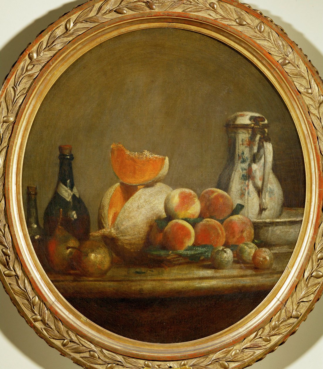 Un melón (pintura sobre lienzo) de Jean-Baptiste Simeon Chardin