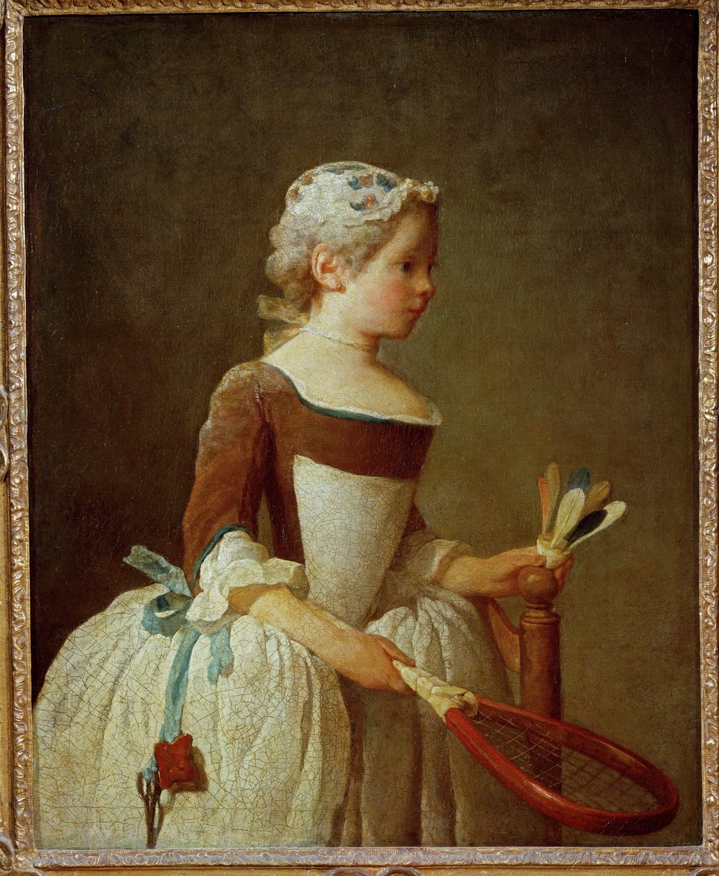 Chica con volante (pintura sobre lienzo) de Jean-Baptiste Simeon Chardin