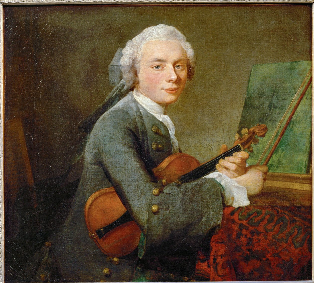 Le jeune homme au violon - joven con violín ... de Jean Baptiste Simeon Chardin