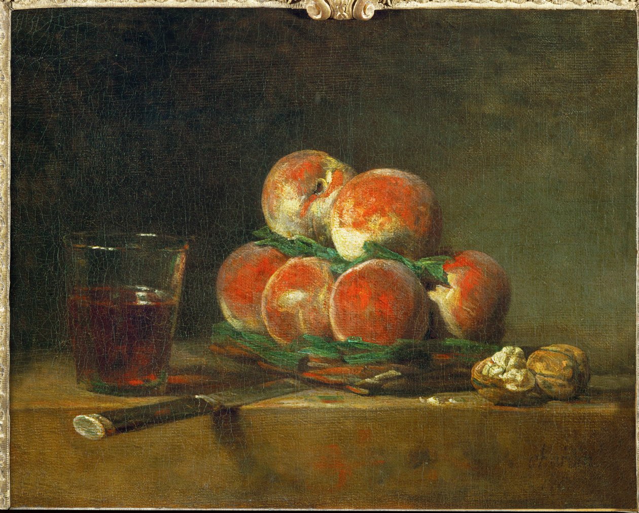 Panier de peches - una cesta con melocotones ... de Jean Baptiste Simeon Chardin