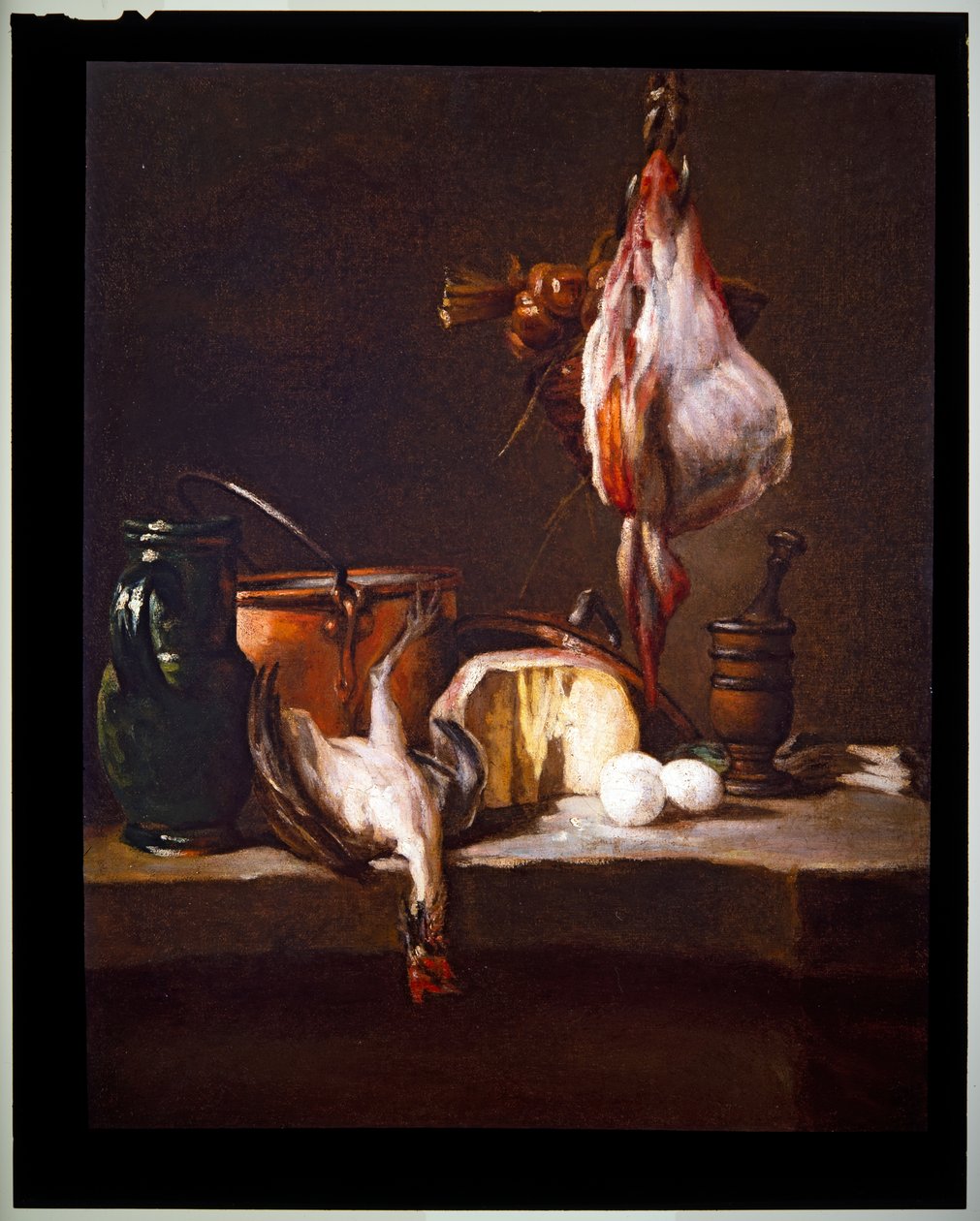 Mesa de cocina con raya de Jean Baptiste Simeon Chardin