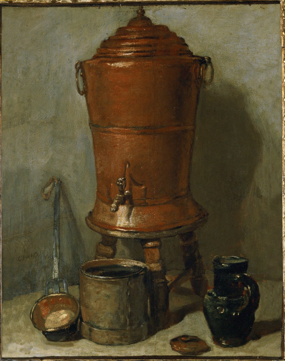 El bebedero de cobre ... de Jean Baptiste Simeon Chardin