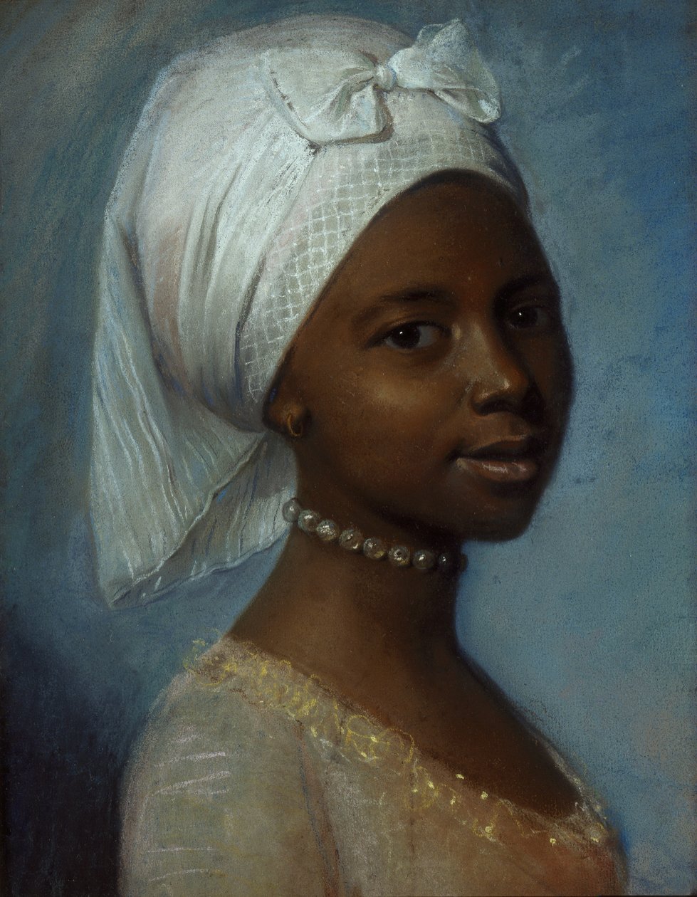 Retrato de una joven (pastel sobre papel) de Jean Etienne (previously attr. to) Liotard