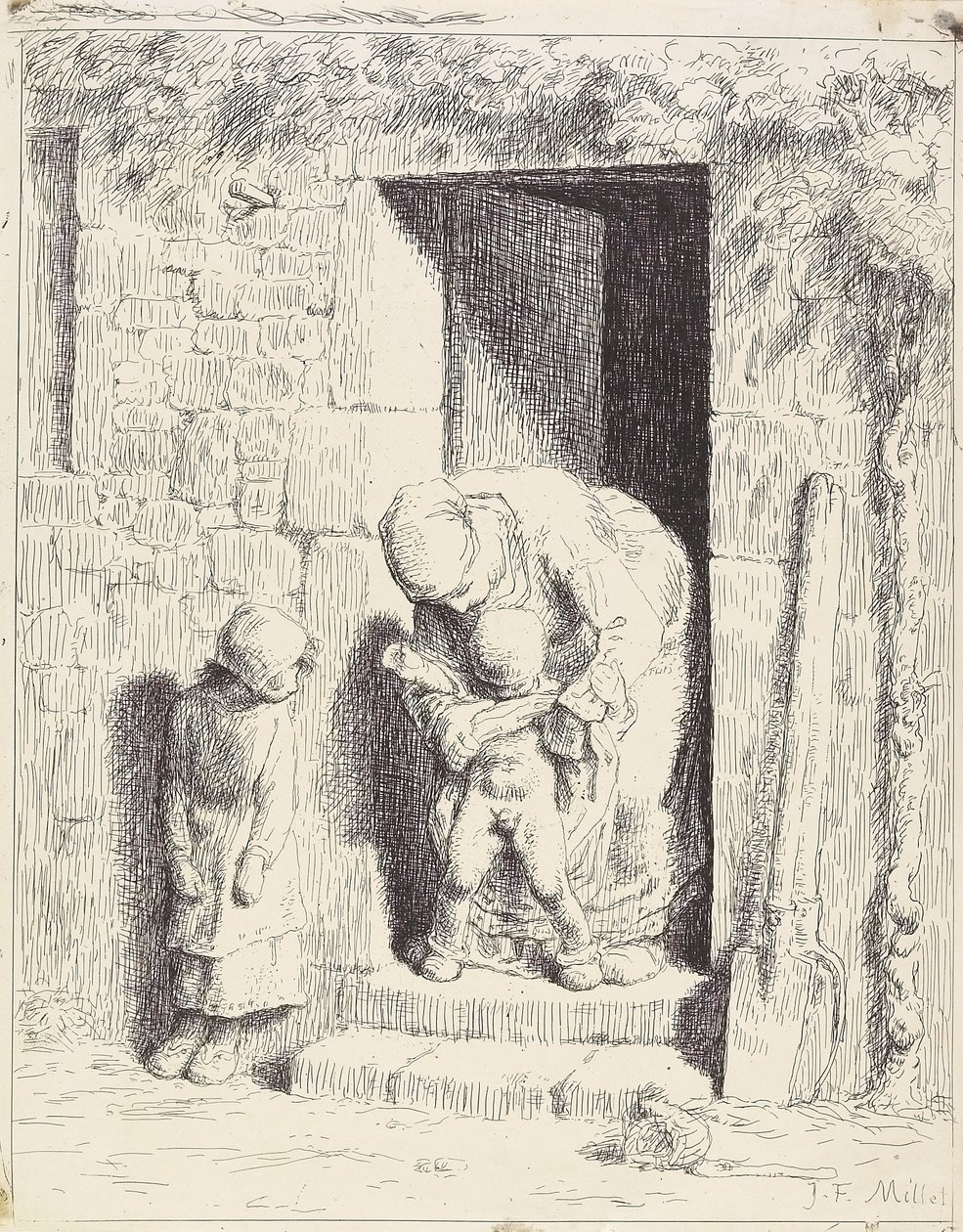 La Precaución Maternal de Jean Francois Millet