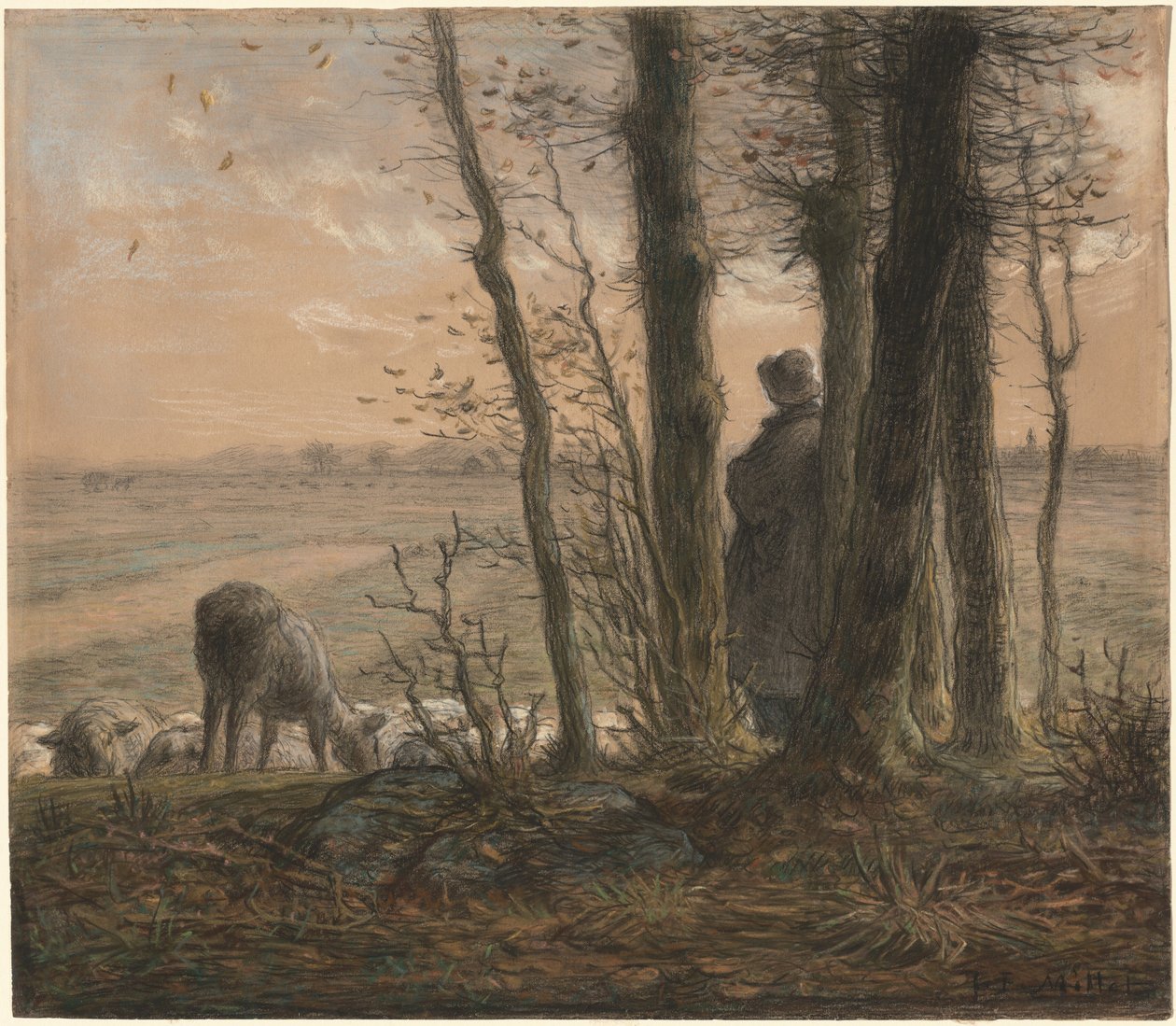 Hojas Caídas de Jean-Francois Millet