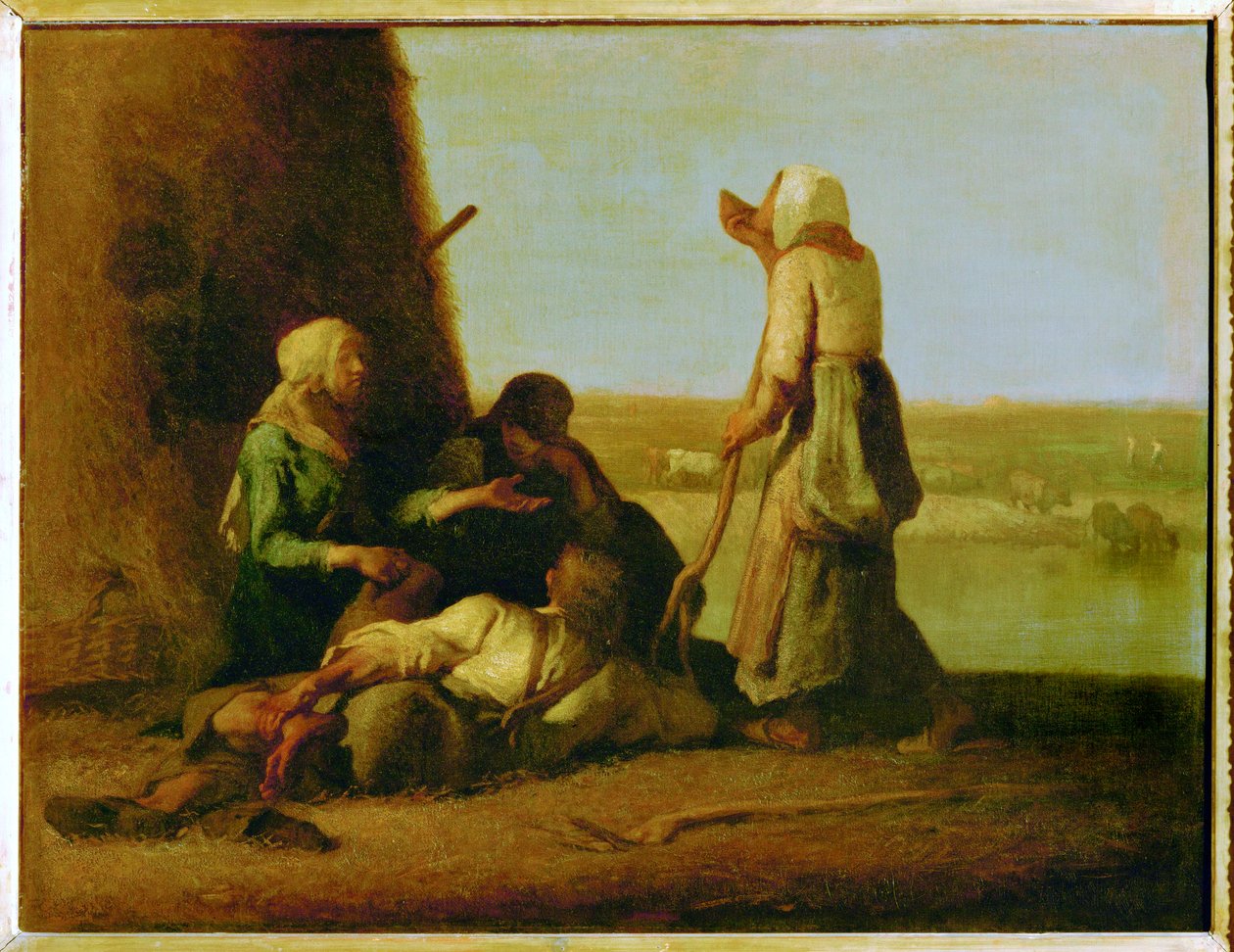 Le Repos des Faneurs, el descanso de los henificadores (pintura sobre lienzo) de Jean-Francois Millet