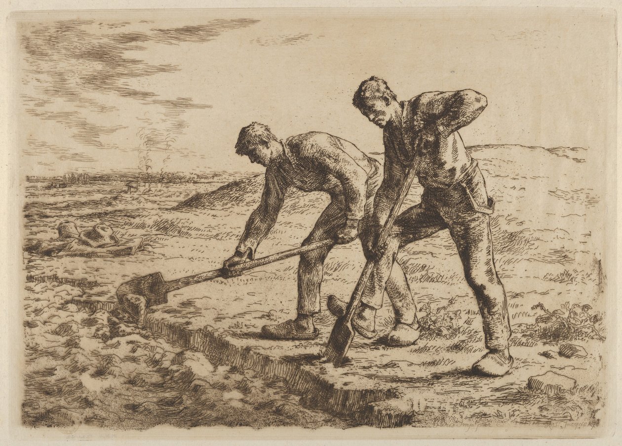 Los excavadores de Jean-Francois Millet