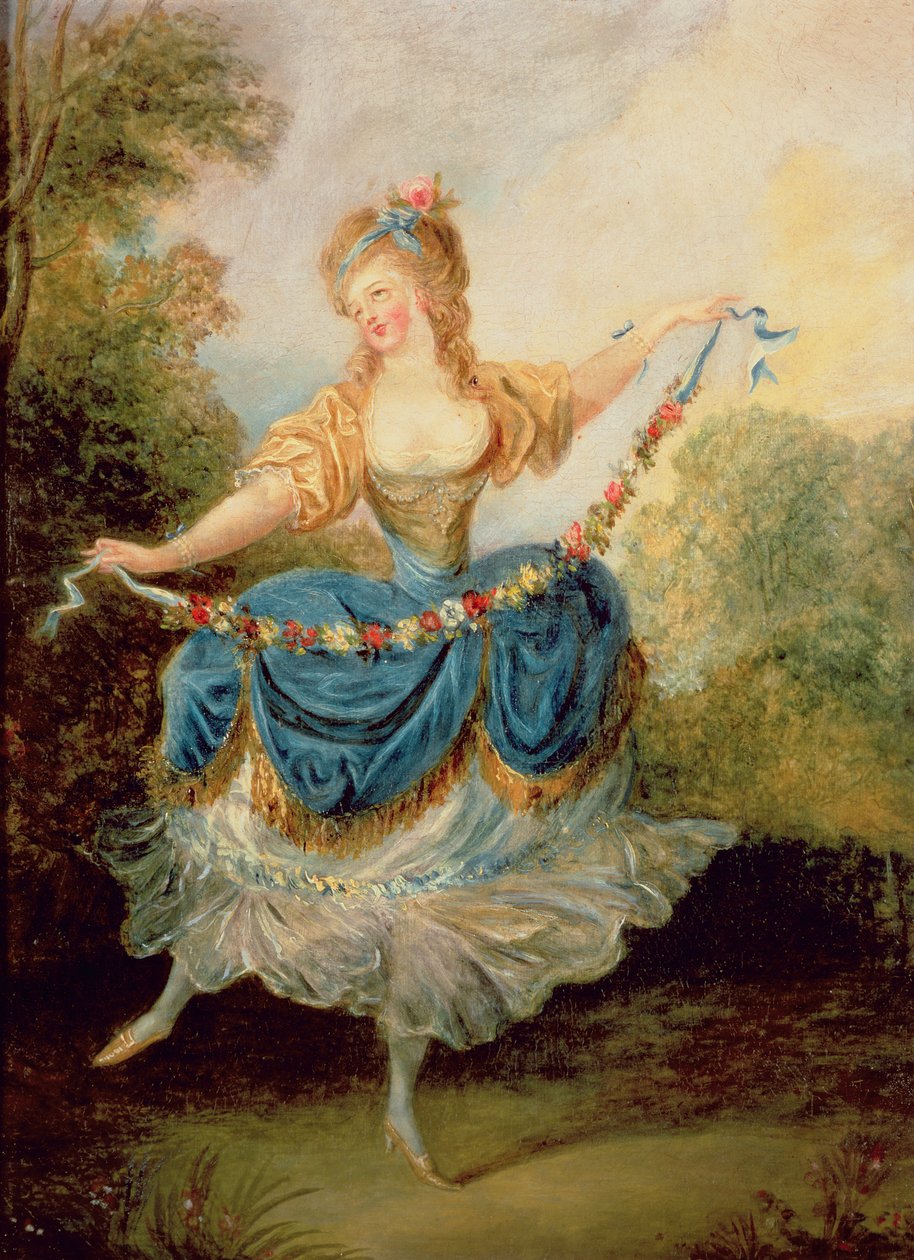Bailarina con una guirnalda de Jean Frederic Schall
