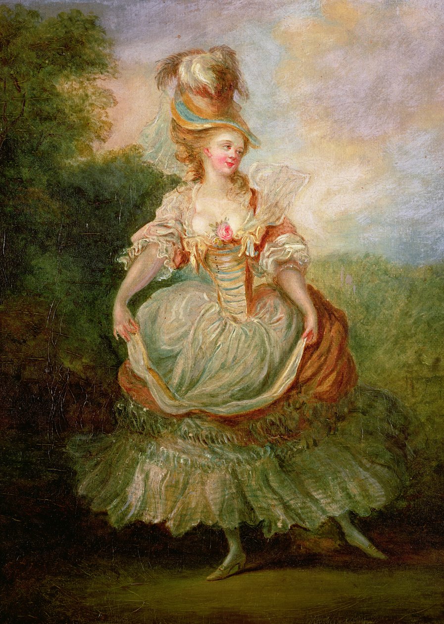 Bailarina con un escote de rosa de Jean Frederic Schall