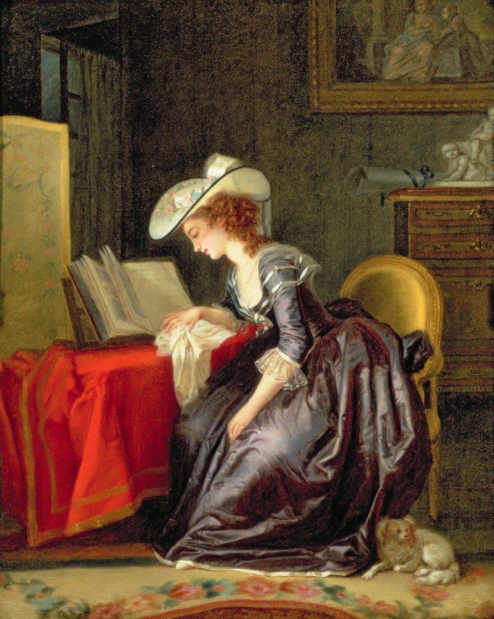 Mujer leyendo un libro de Jean Frederic Schall