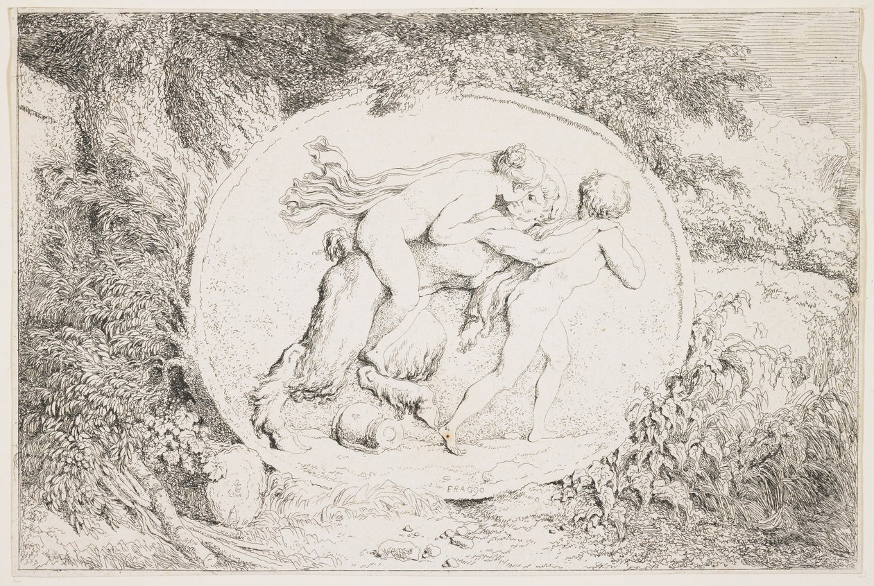 Ninfa a Caballo de un Sátiro, 1763 de Jean Honore Fragonard