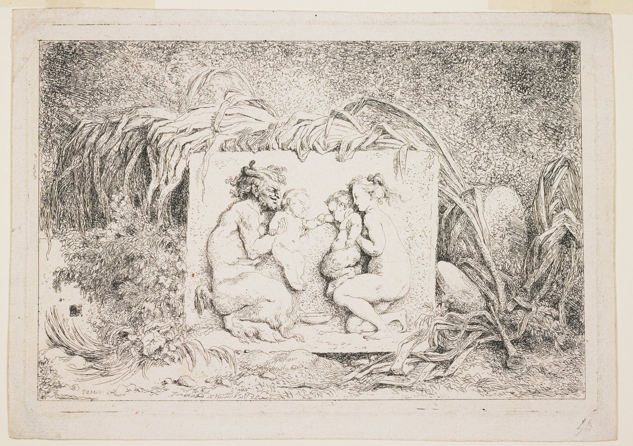 La familia del sátiro, 1763 de Jean Honore Fragonard