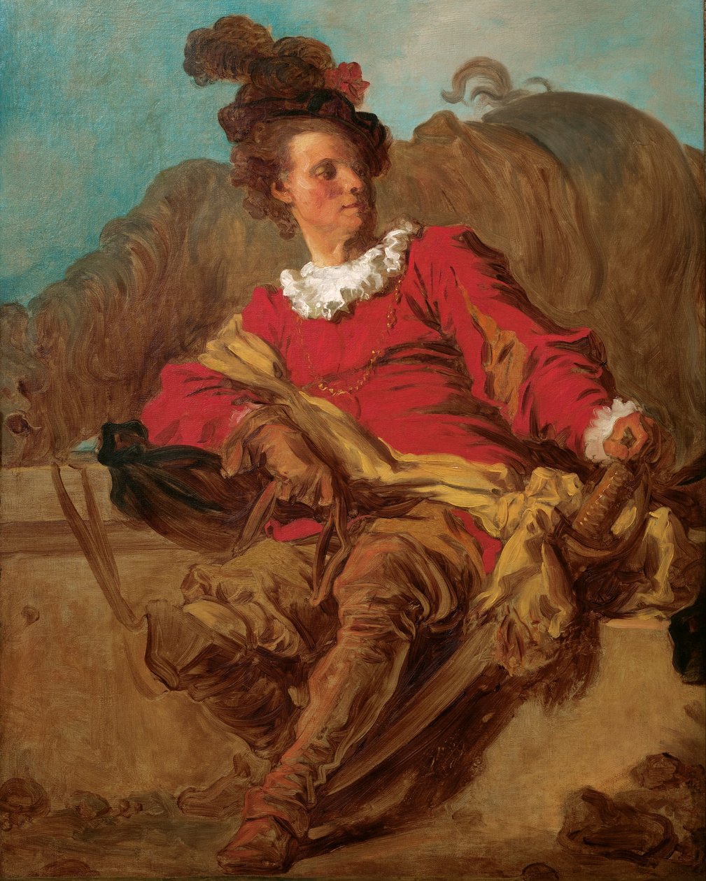 Jean-Claude Richard, abad de Saint-Non, vestido a la española de Jean-Honore Fragonard